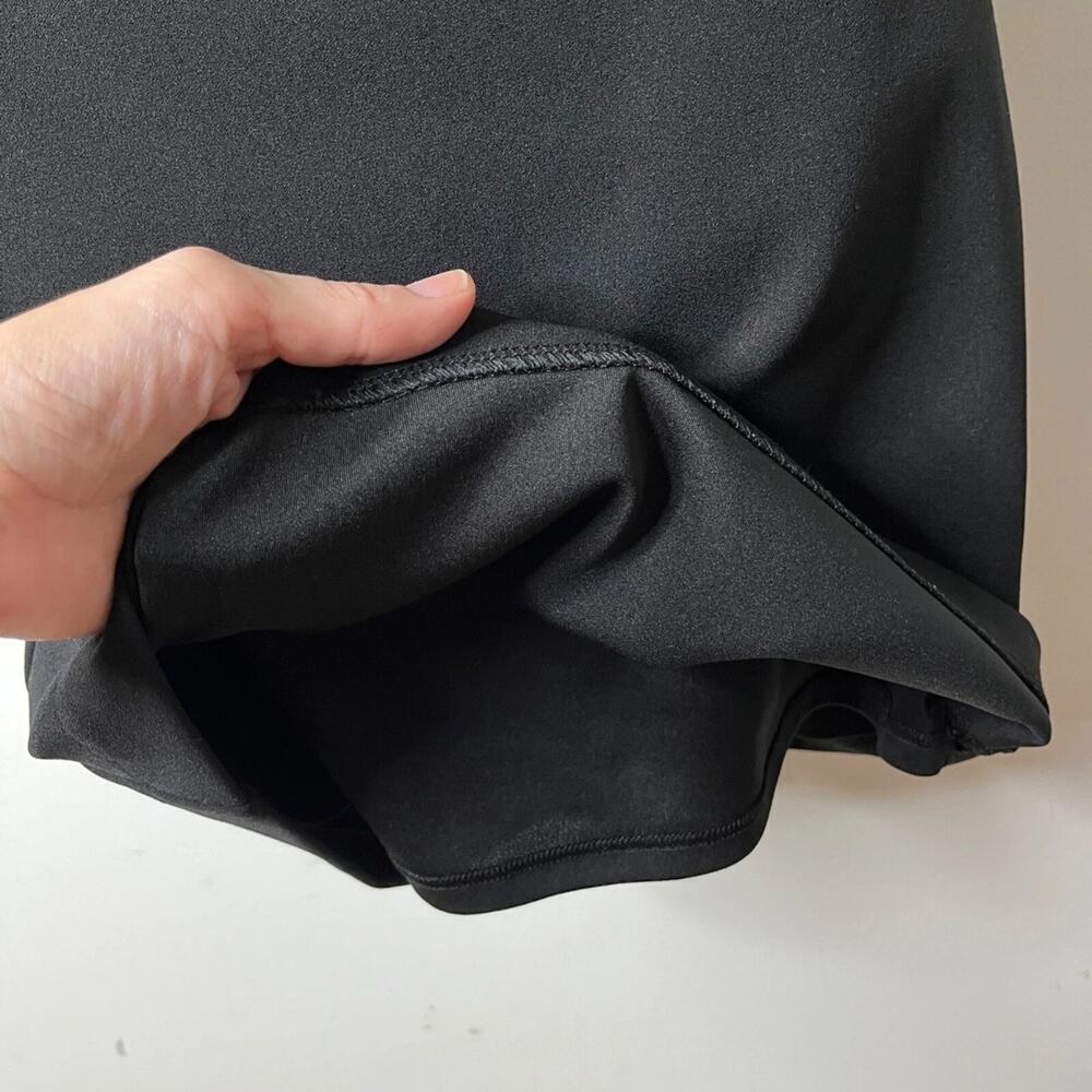 Banana Republic Women's Sheath Dress 2P Black Cap Sleeve Ruched Keyhole Pencil - Picture 7 of 10